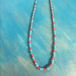 Turquoise and Coral Necklace